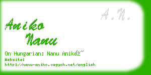 aniko nanu business card